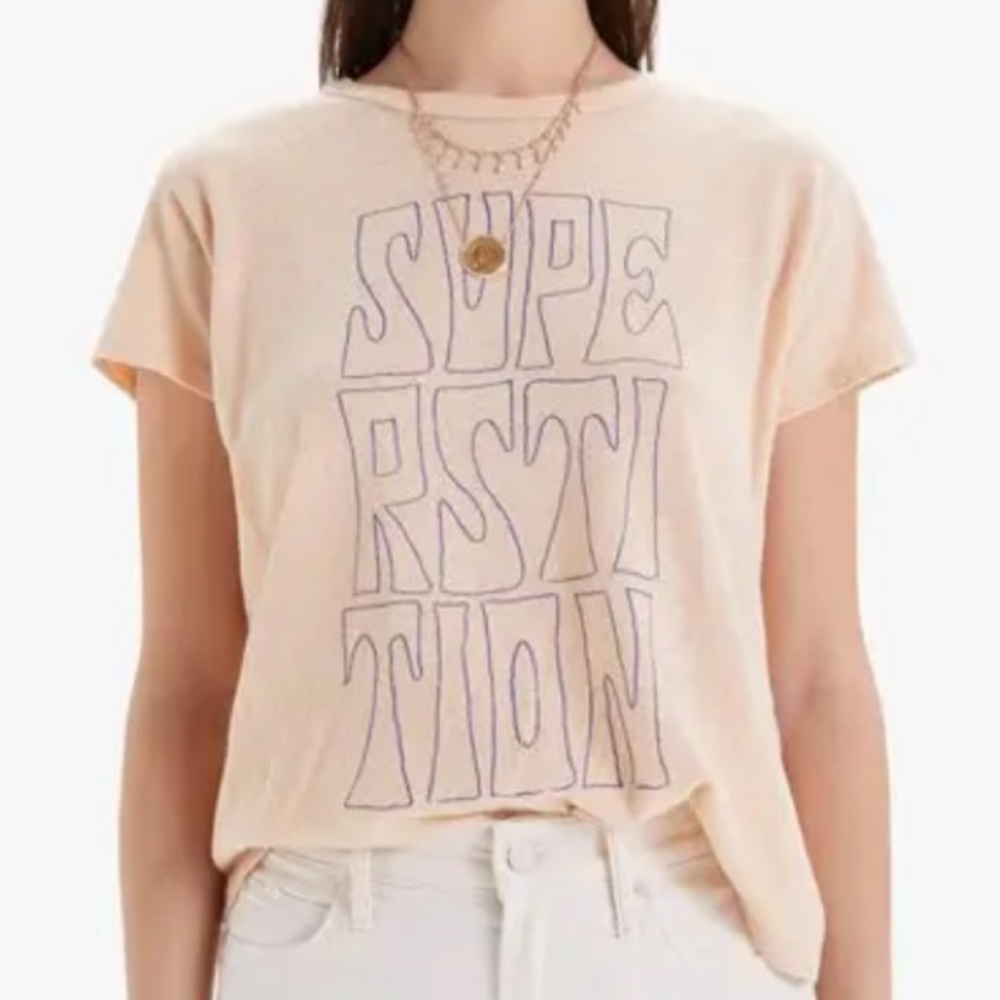 MOTHER Peach Short Sleeve Tee